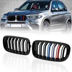 Решетки радиатора цвет черный глянец M Power style для BMW F15 X5 X5M X6 F16 2014-2017 